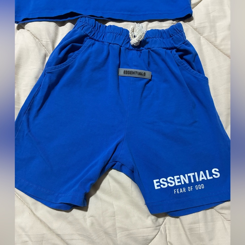 Essentials Kids Matching Set in Blue - Picture 3 of 7